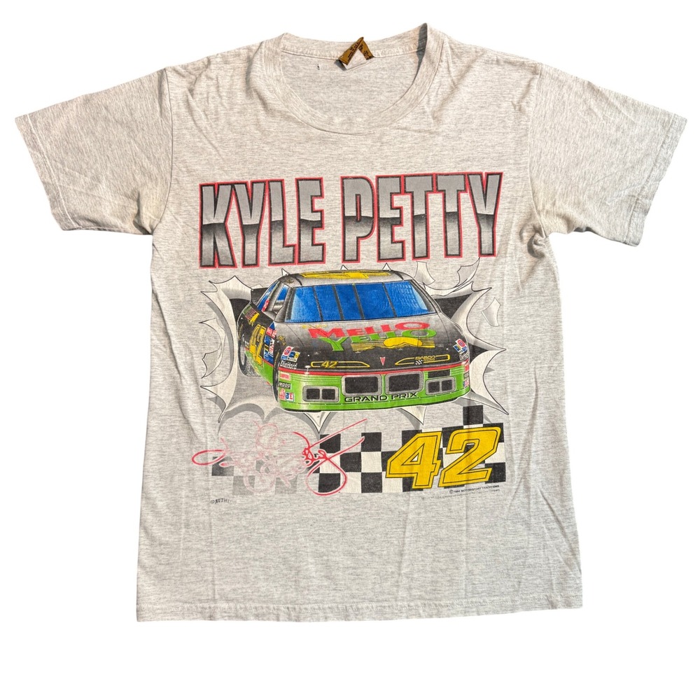 Vintage 1994 Kyle Petty Mello Yello Nutmeg Racing T-Shirt Gray Mens Medium 42